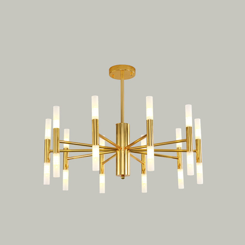 Minimalist Sticks Ceiling Lamp Acrylic 20-Light Dining Room over Island Lighting Gold 27" Clearhalo 'Ceiling Lights' 'Island Lights' Lighting' 2553344