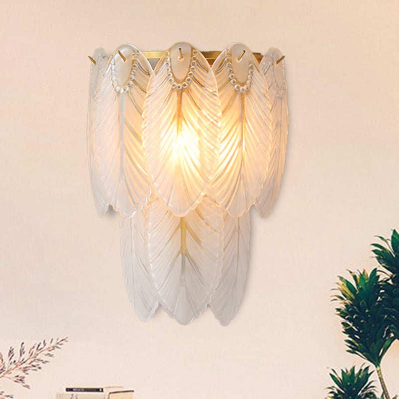 Tiered Wall Light Fixture Postmodern White Prismatic Glass 2/3 Lights Corridor Sconce Light 2.0 White Clearhalo 'Wall Lamps & Sconces' 'Wall Lights' Lighting' 255375