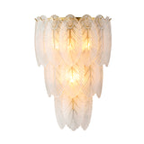 Tiered Wall Light Fixture Postmodern White Prismatic Glass 2/3 Lights Corridor Sconce Light Clearhalo 'Wall Lamps & Sconces' 'Wall Lights' Lighting' 255381