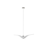 White Modern Art Deco Seagulls Hanging Lamp 1 Light Resin Material Drop Pendant for Dining Room White 15.5" Clearhalo 'Ceiling Lights' 'Pendant Lights' 'Pendants' Lighting' 2554184