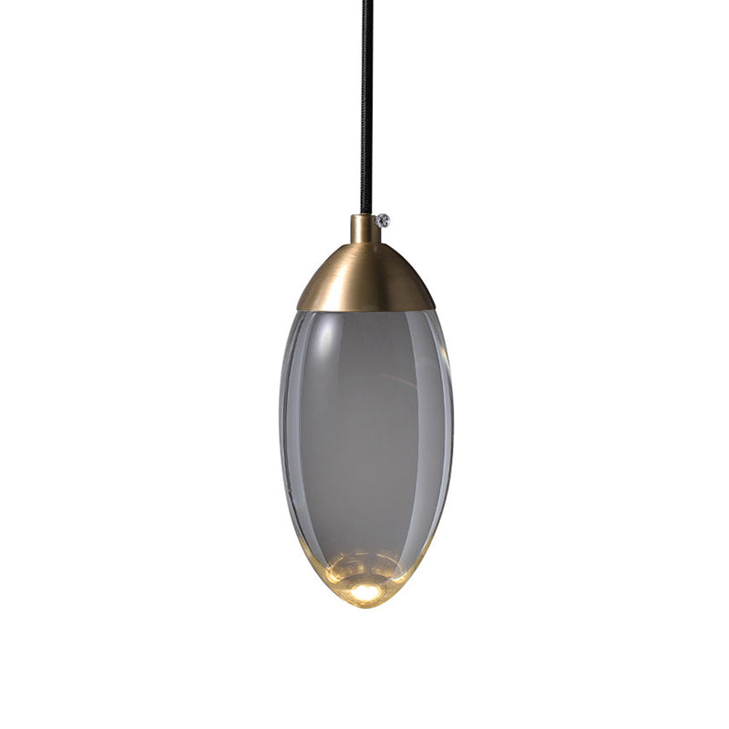 Gold Teardrop Pendant Lighting Modern Style LED Crystal Suspended Lighting Fixture Clearhalo 'Ceiling Lights' 'Modern Pendants' 'Modern' 'Pendant Lights' 'Pendants' Lighting' 2554374