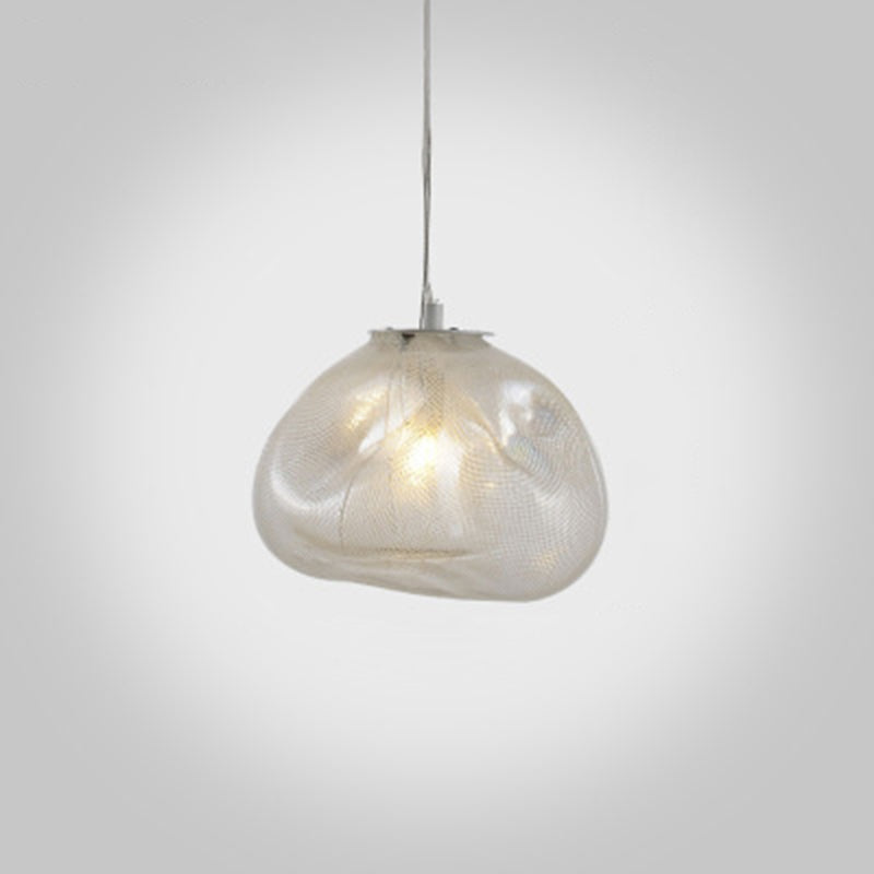 Post Modern Cloud Suspension Lighting Adjustable Cord Hanging Pendant Light Clear 8" Clearhalo 'Ceiling Lights' 'Glass shade' 'Glass' 'Modern Pendants' 'Modern' 'Pendant Lights' 'Pendants' Lighting' 2554941