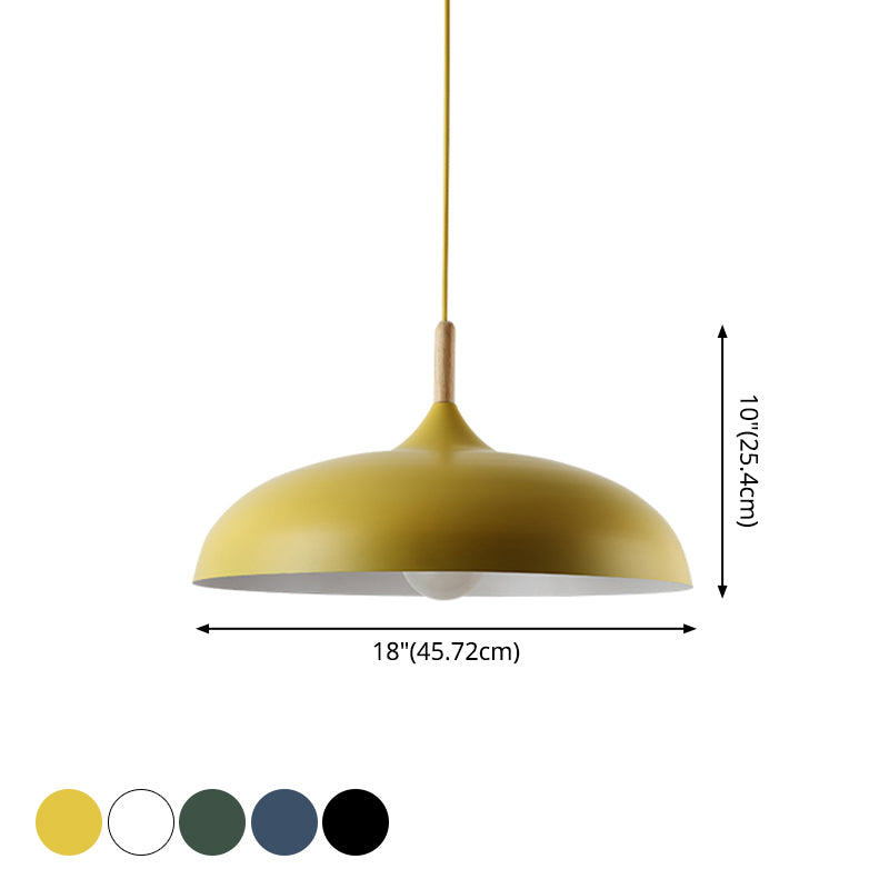 Macaron Color Modern LED Ceiling Light LED Hanging Pendant Light with Wood Lamp Socket Clearhalo 'Ceiling Lights' 'Modern Pendants' 'Modern' 'Pendant Lights' 'Pendants' Lighting' 2555034