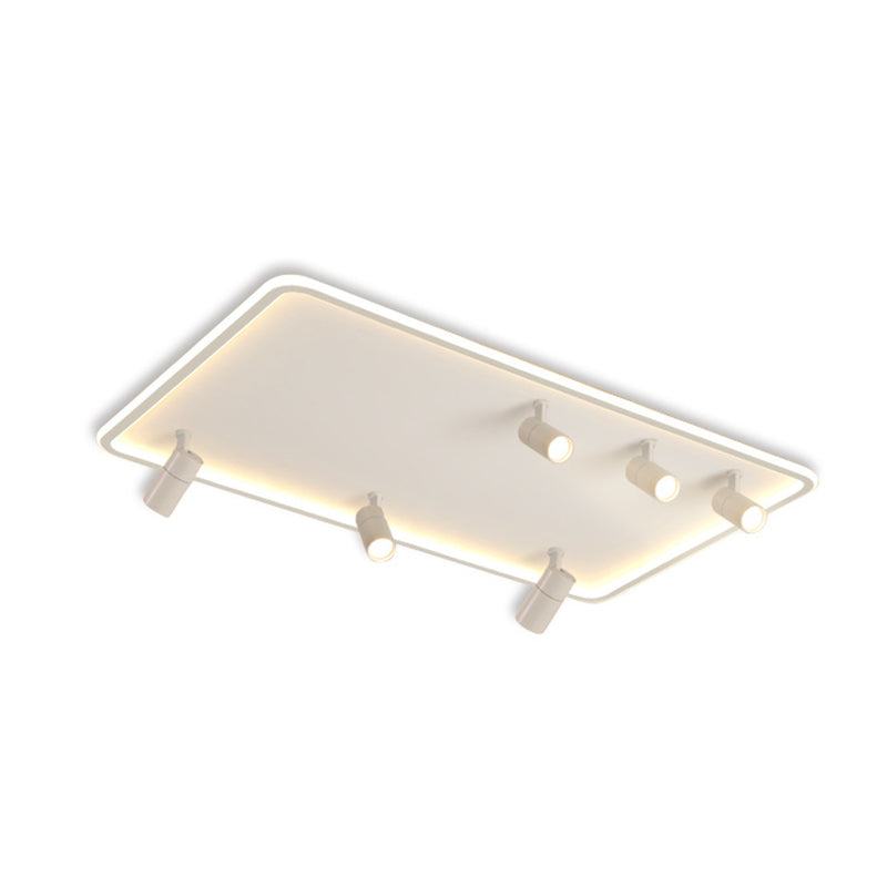 Acrylic Rectangular Flush Mount Spotlight Minimalist LED Ceiling Fixture for Living Room Clearhalo 'Ceiling Lights' 'Close To Ceiling Lights' 'Close to ceiling' 'Flush mount' Lighting' 2556408