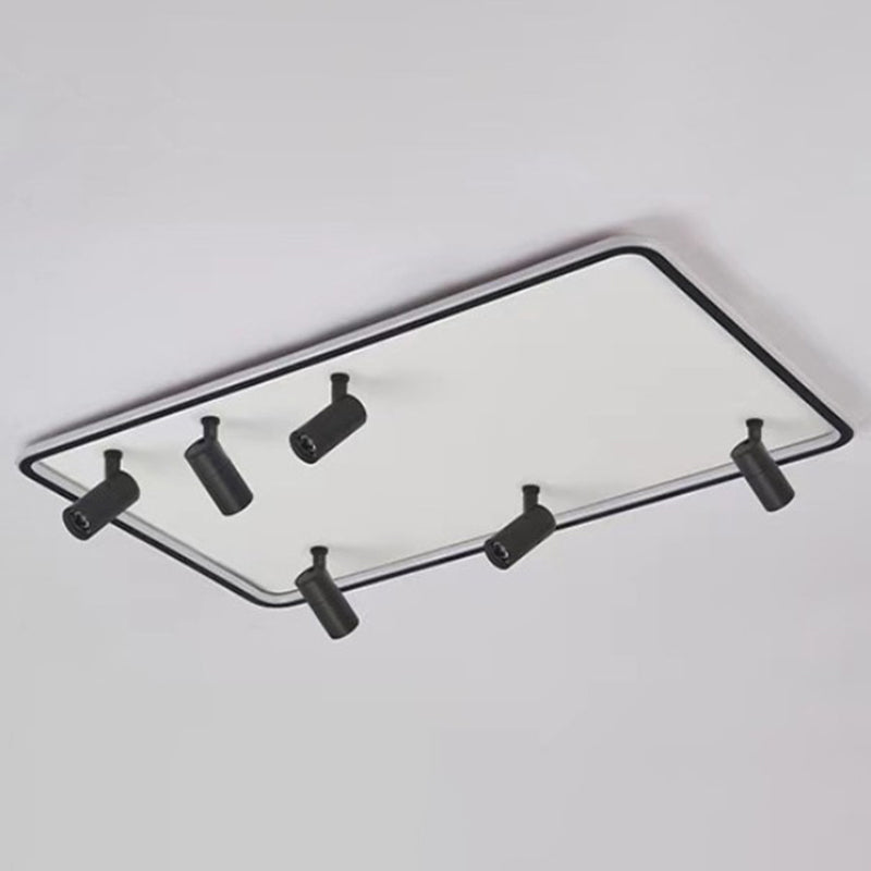 Acrylic Rectangular Flush Mount Spotlight Minimalist LED Ceiling Fixture for Living Room Clearhalo 'Ceiling Lights' 'Close To Ceiling Lights' 'Close to ceiling' 'Flush mount' Lighting' 2556410