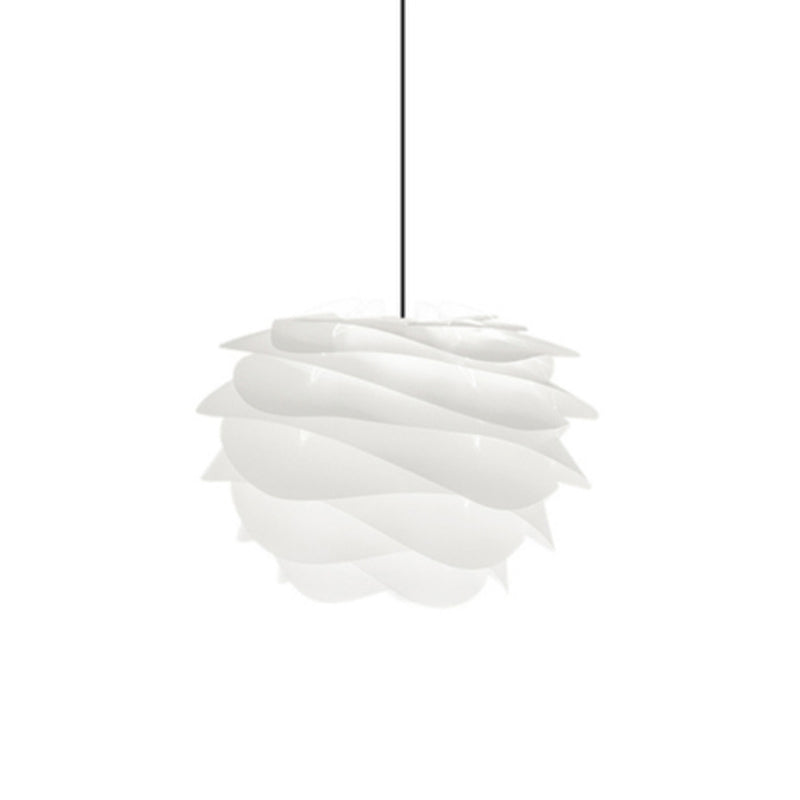 Modern Art Deco Hanging Light Fixtures 1 Light Pinecone Shade Acrylic Pendant Light White 12.5" Clearhalo 'Ceiling Lights' 'Pendant Lights' 'Pendants' Lighting' 2556732