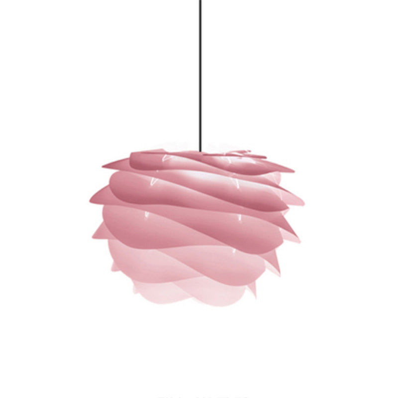 Modern Art Deco Hanging Light Fixtures 1 Light Pinecone Shade Acrylic Pendant Light Pink 19" Clearhalo 'Ceiling Lights' 'Pendant Lights' 'Pendants' Lighting' 2556737