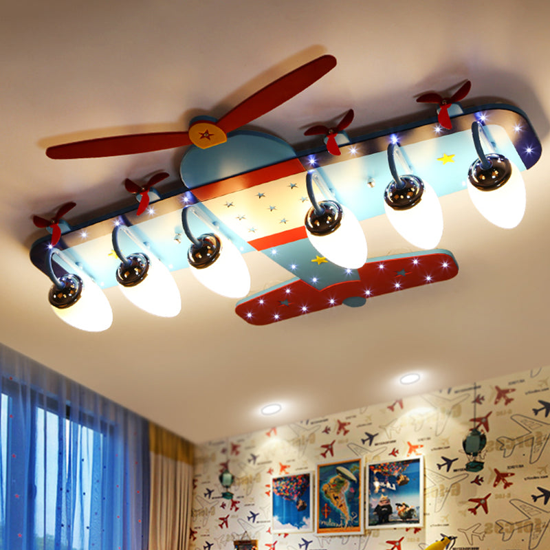 Airplane Shape Flush Mount Light Kindergarten Children Room Ceiling Light Clearhalo 'Ceiling Lights' 'Close To Ceiling Lights' 'Close to ceiling' 'Flush mount' Lighting' 2562635