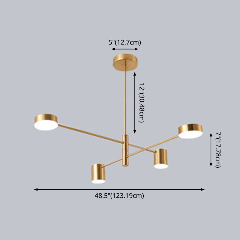 Sputnik Chandelier Light Fixture Contemporary Metal Pendant Light Fixture for Living Room Clearhalo 'Ceiling Lights' 'Chandeliers' 'Modern Chandeliers' 'Modern' Lighting' 2562950