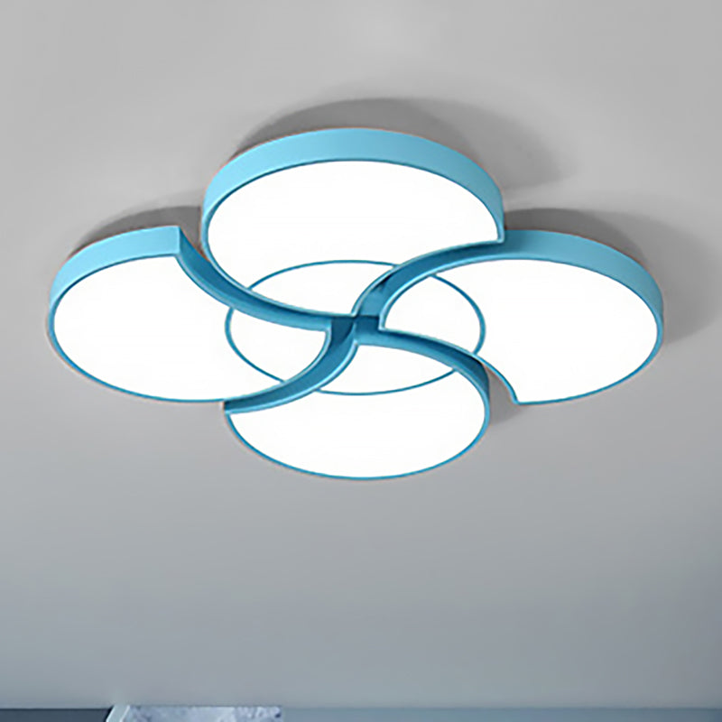 Blossom Girls Bedroom Ceiling Lamp Acrylic 4 Heads Lovely LED Ceiling Mount Light Clearhalo 'Ceiling Lights' 'Close To Ceiling Lights' 'Close to ceiling' 'Flush mount' Lighting' 256882