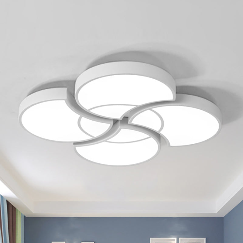 Blossom Girls Bedroom Ceiling Lamp Acrylic 4 Heads Lovely LED Ceiling Mount Light White Clearhalo 'Ceiling Lights' 'Close To Ceiling Lights' 'Close to ceiling' 'Flush mount' Lighting' 256887