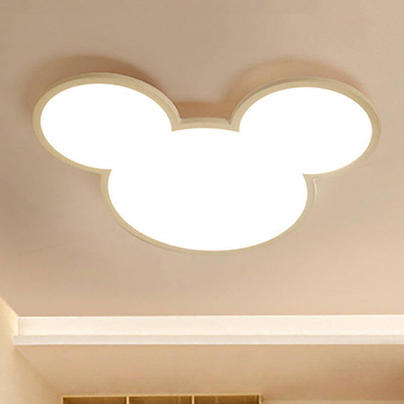 Cartoon Mouse Head Flush Ceiling Light Acrylic Undertint LED Ceiling Fixture for Nursing Room Clearhalo 'Ceiling Lights' 'Close To Ceiling Lights' 'Close to ceiling' 'Flush mount' Lighting' 256971