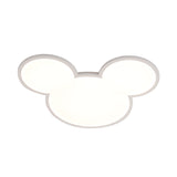 Cartoon Mouse Head Flush Ceiling Light Acrylic Undertint LED Ceiling Fixture for Nursing Room Clearhalo 'Ceiling Lights' 'Close To Ceiling Lights' 'Close to ceiling' 'Flush mount' Lighting' 256972