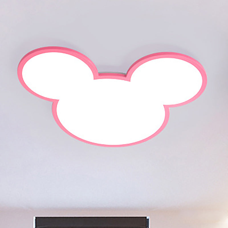 Cartoon Mouse Head Flush Ceiling Light Acrylic Undertint LED Ceiling Fixture for Nursing Room Clearhalo 'Ceiling Lights' 'Close To Ceiling Lights' 'Close to ceiling' 'Flush mount' Lighting' 256975