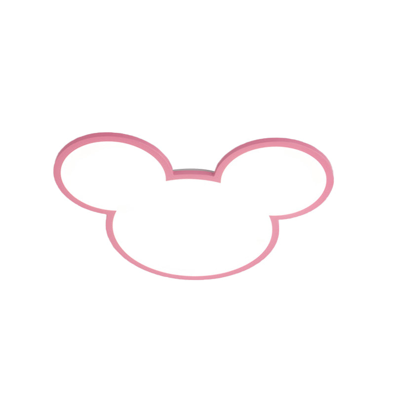 Cartoon Mouse Head Flush Ceiling Light Acrylic Undertint LED Ceiling Fixture for Nursing Room Clearhalo 'Ceiling Lights' 'Close To Ceiling Lights' 'Close to ceiling' 'Flush mount' Lighting' 256976