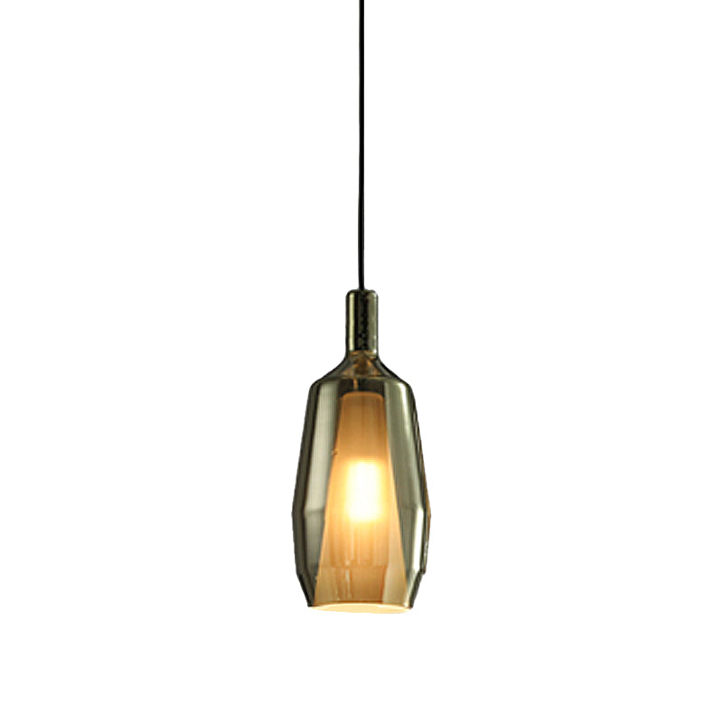 Tulip Pendant Light Fixture Modern Green Glass 1 Head Dining Room Hanging Lamp Kit Clearhalo 'Ceiling Lights' 'Glass shade' 'Glass' 'Modern Pendants' 'Modern' 'Pendant Lights' 'Pendants' Lighting' 257085