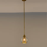 Sphere Pendant Ceiling Light Modern Smoke Gray Glass 1 Head Dining Room Hanging Lamp with Gold Cone Metal Shade Inside Brass Clearhalo 'Ceiling Lights' 'Glass shade' 'Glass' 'Modern Pendants' 'Modern' 'Pendant Lights' 'Pendants' Lighting' 257276