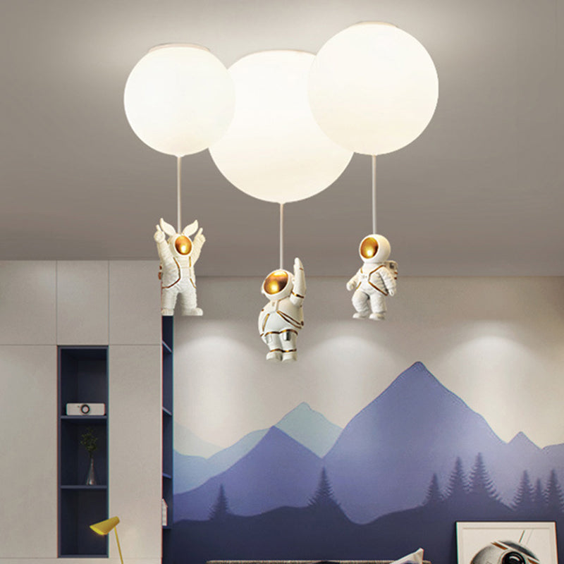 1 Light Moon Hanging Lamp Cartoon Acrylic Down Lighting Pendant for Children Bedroom Clearhalo 'Ceiling Lights' 'Pendant Lights' 'Pendants' Lighting' 2579041