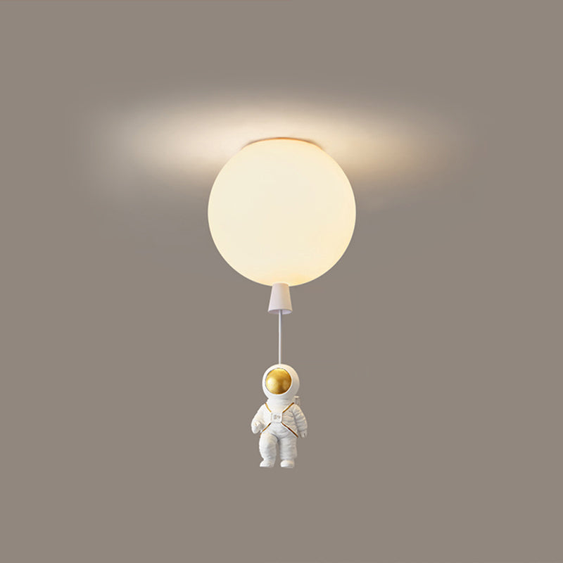 1 Light Moon Hanging Lamp Cartoon Acrylic Down Lighting Pendant for Children Bedroom White 10" Running Clearhalo 'Ceiling Lights' 'Pendant Lights' 'Pendants' Lighting' 2579043