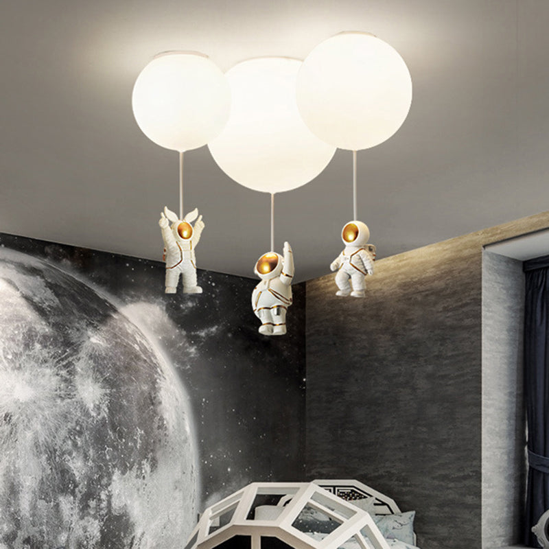 1 Light Moon Hanging Lamp Cartoon Acrylic Down Lighting Pendant for Children Bedroom Clearhalo 'Ceiling Lights' 'Pendant Lights' 'Pendants' Lighting' 2579044