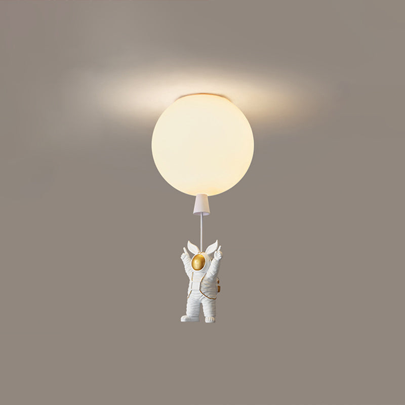 1 Light Moon Hanging Lamp Cartoon Acrylic Down Lighting Pendant for Children Bedroom White 10" Rabbit Clearhalo 'Ceiling Lights' 'Pendant Lights' 'Pendants' Lighting' 2579060