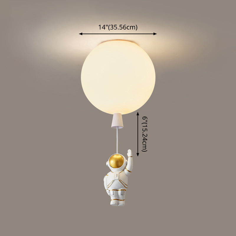 1 Light Moon Hanging Lamp Cartoon Acrylic Down Lighting Pendant for Children Bedroom Clearhalo 'Ceiling Lights' 'Pendant Lights' 'Pendants' Lighting' 2579065