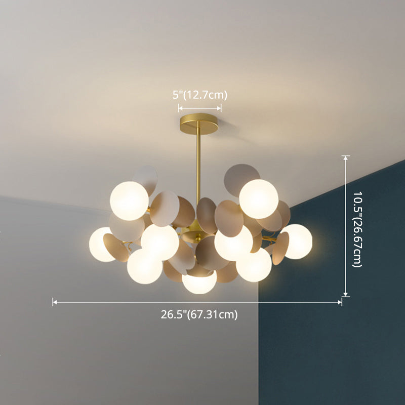 Balloon Hanging Light Fixtures Cartoon Metallic Drop Pendant with Glass Shade for Bedroom Clearhalo 'Ceiling Lights' 'Pendant Lights' 'Pendants' Lighting' 2579097