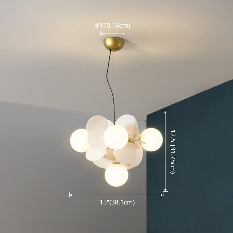 Balloon Hanging Light Fixtures Cartoon Metallic Drop Pendant with Glass Shade for Bedroom Clearhalo 'Ceiling Lights' 'Pendant Lights' 'Pendants' Lighting' 2579105