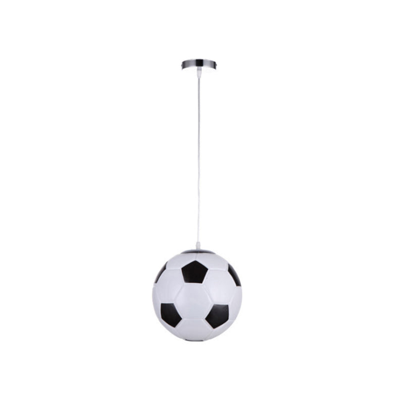 1 Light Football Ceiling Pendant Light Kids Metallic Suspended Lighting Fixture for Children Bedroom Clearhalo 'Ceiling Lights' 'Pendant Lights' 'Pendants' Lighting' 2579172