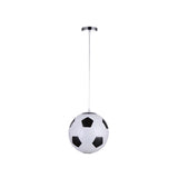 1 Light Football Ceiling Pendant Light Kids Metallic Suspended Lighting Fixture for Children Bedroom Clearhalo 'Ceiling Lights' 'Pendant Lights' 'Pendants' Lighting' 2579172