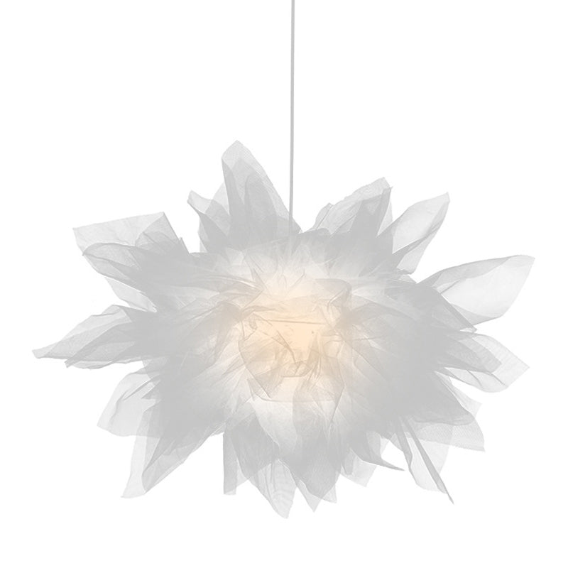 1 Light Flower Pendant Lighting Fixtures Nordic Style Fabric Hanging Ceiling Light for Bedroom Clearhalo 'Ceiling Lights' 'Pendant Lights' 'Pendants' Lighting' 2579211