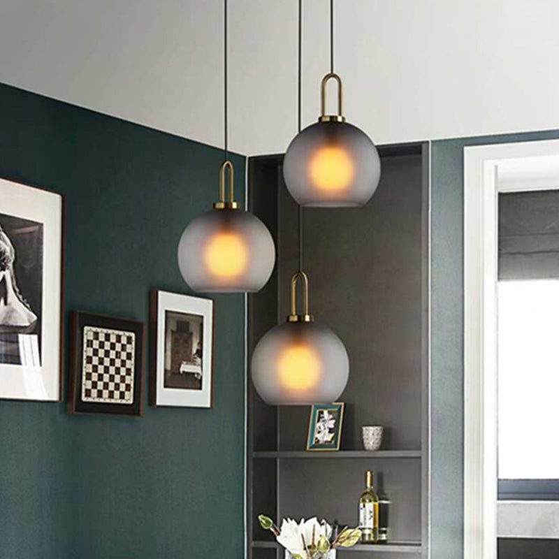 Contemporary Blown Glass Pendant Light 1-Light Hanging Pendant Lighting For Bedroom Clearhalo 'Ceiling Lights' 'Glass shade' 'Glass' 'Modern Pendants' 'Modern' 'Pendant Lights' 'Pendants' Lighting' 2579282