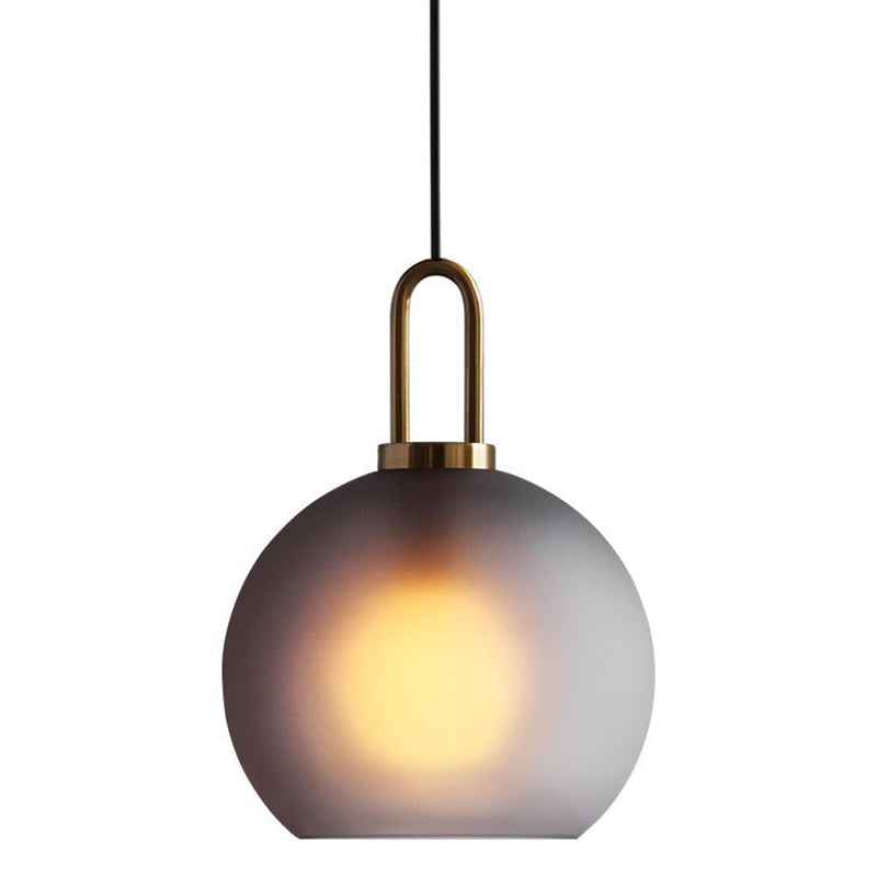 Contemporary Blown Glass Pendant Light 1-Light Hanging Pendant Lighting For Bedroom Clearhalo 'Ceiling Lights' 'Glass shade' 'Glass' 'Modern Pendants' 'Modern' 'Pendant Lights' 'Pendants' Lighting' 2579289