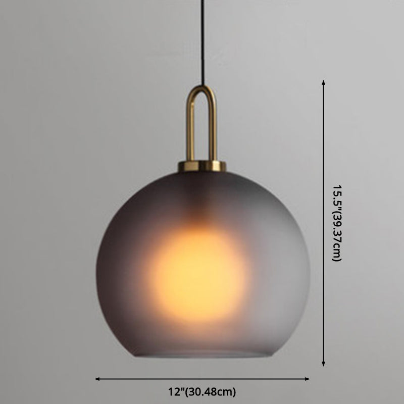 Contemporary Blown Glass Pendant Light 1-Light Hanging Pendant Lighting For Bedroom Clearhalo 'Ceiling Lights' 'Glass shade' 'Glass' 'Modern Pendants' 'Modern' 'Pendant Lights' 'Pendants' Lighting' 2579293