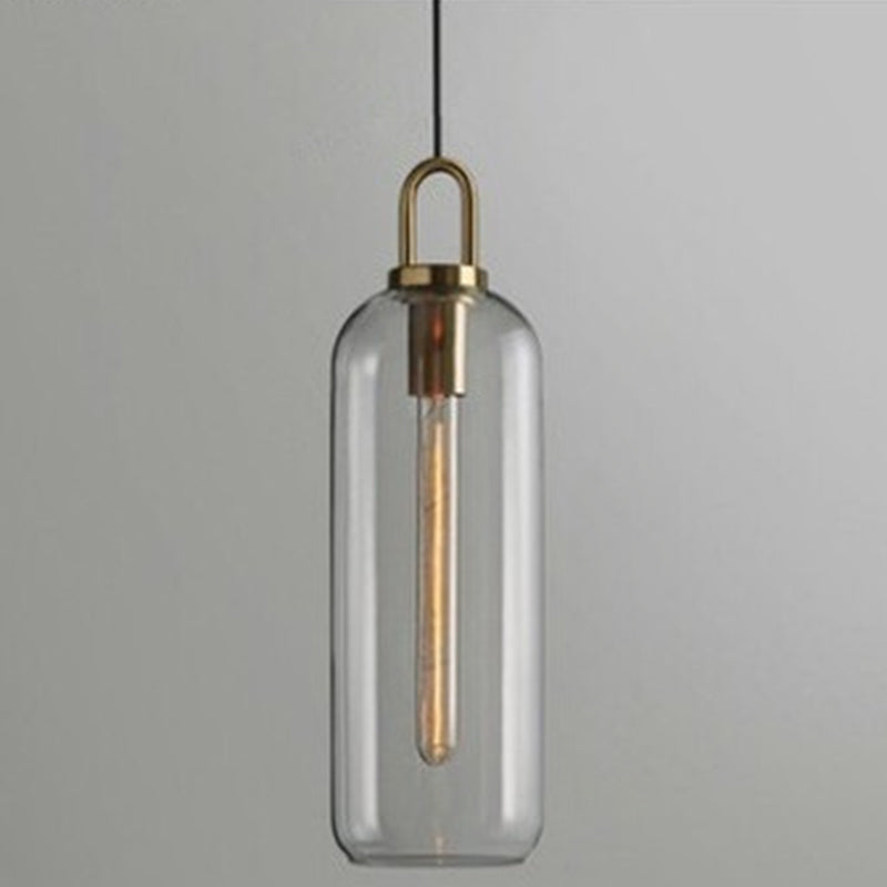 Contemporary Blown Glass Pendant Light 1-Light Hanging Pendant Lighting For Bedroom Clear 6" Clearhalo 'Ceiling Lights' 'Glass shade' 'Glass' 'Modern Pendants' 'Modern' 'Pendant Lights' 'Pendants' Lighting' 2579298