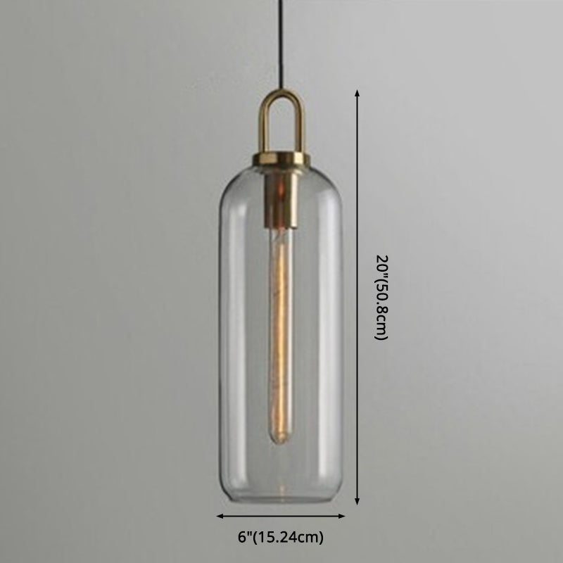 Contemporary Blown Glass Pendant Light 1-Light Hanging Pendant Lighting For Bedroom Clearhalo 'Ceiling Lights' 'Glass shade' 'Glass' 'Modern Pendants' 'Modern' 'Pendant Lights' 'Pendants' Lighting' 2579299