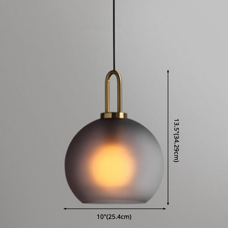 Contemporary Blown Glass Pendant Light 1-Light Hanging Pendant Lighting For Bedroom Clearhalo 'Ceiling Lights' 'Glass shade' 'Glass' 'Modern Pendants' 'Modern' 'Pendant Lights' 'Pendants' Lighting' 2579301