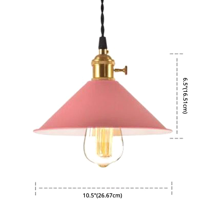 Nordic Industrial Umbrella Pendant Light Metal Colorful Macarons 1-Light Pendant Lighting Clearhalo 'Art Deco Pendants' 'Cast Iron' 'Ceiling Lights' 'Ceramic' 'Crystal' 'Industrial Pendants' 'Industrial' 'Metal' 'Middle Century Pendants' 'Pendant Lights' 'Pendants' 'Tiffany' Lighting' 2579359