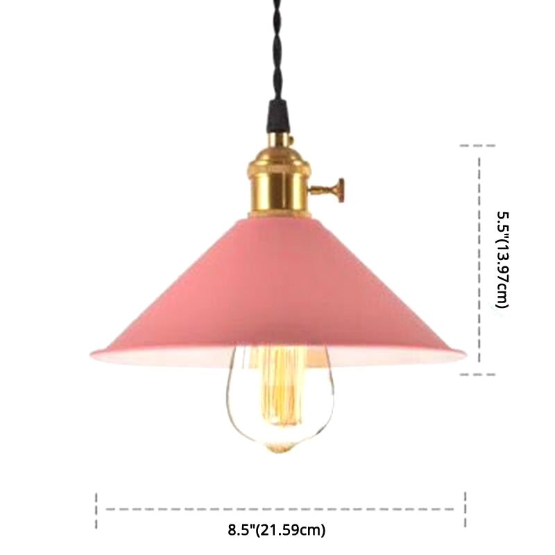 Nordic Industrial Umbrella Pendant Light Metal Colorful Macarons 1-Light Pendant Lighting Clearhalo 'Art Deco Pendants' 'Cast Iron' 'Ceiling Lights' 'Ceramic' 'Crystal' 'Industrial Pendants' 'Industrial' 'Metal' 'Middle Century Pendants' 'Pendant Lights' 'Pendants' 'Tiffany' Lighting' 2579364