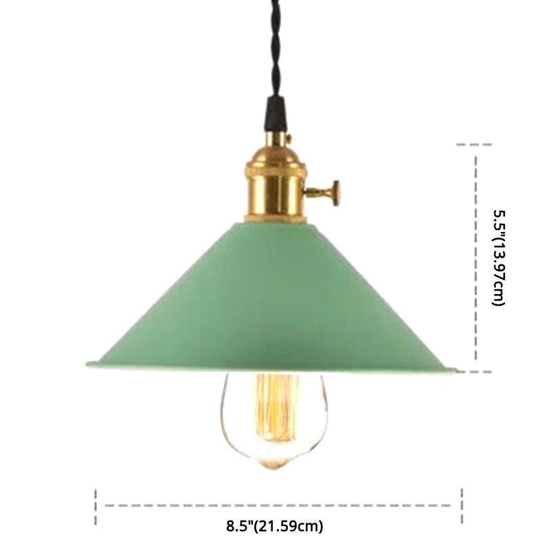 Nordic Industrial Umbrella Pendant Light Metal Colorful Macarons 1-Light Pendant Lighting Clearhalo 'Art Deco Pendants' 'Cast Iron' 'Ceiling Lights' 'Ceramic' 'Crystal' 'Industrial Pendants' 'Industrial' 'Metal' 'Middle Century Pendants' 'Pendant Lights' 'Pendants' 'Tiffany' Lighting' 2579366