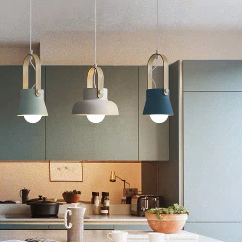 1-Light Upside Down Trifle Pendant Lamp Nordic Modern Style Metal Restaurant Hanging Lamp Clearhalo 'Ceiling Lights' 'Modern Pendants' 'Modern' 'Pendant Lights' 'Pendants' Lighting' 2579451