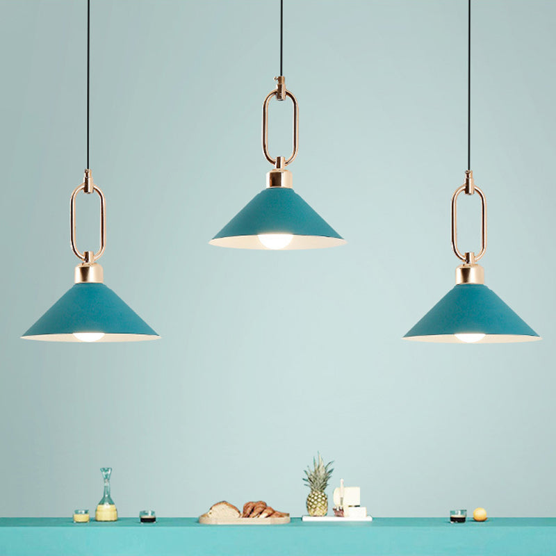 Modern Macarons Umbrella Shade Pendant Light Metal Pendant Lighting with Metal Ring Clearhalo 'Ceiling Lights' 'Modern Pendants' 'Modern' 'Pendant Lights' 'Pendants' Lighting' 2579587