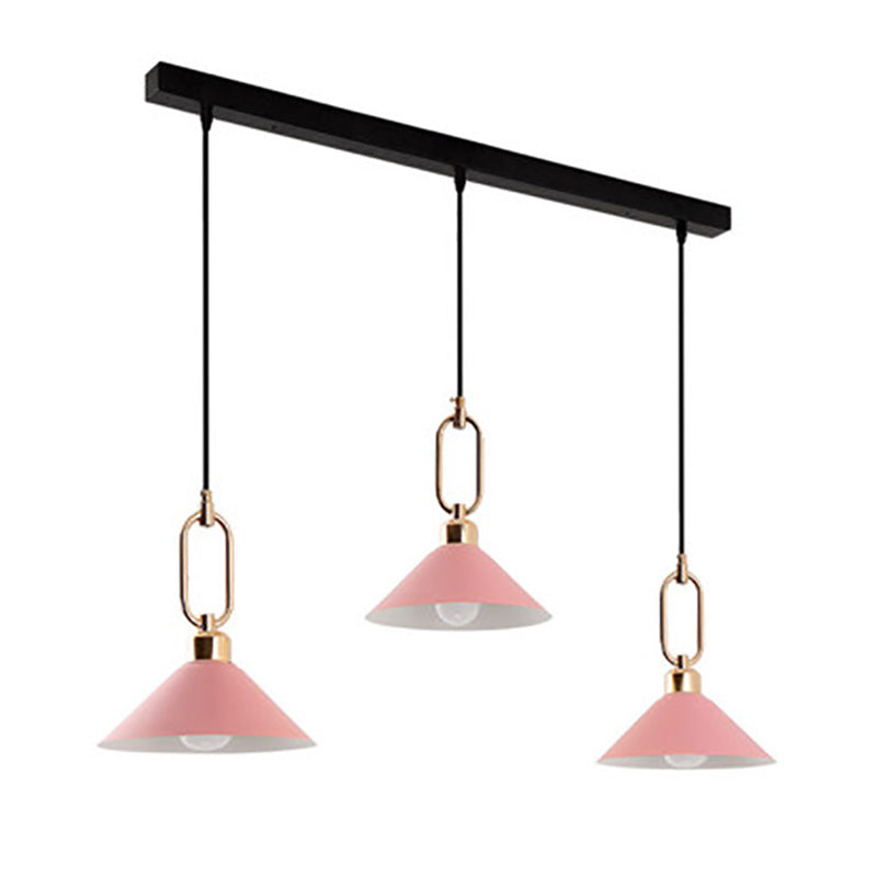 Modern Macarons Umbrella Shade Pendant Light Metal Pendant Lighting with Metal Ring Clearhalo 'Ceiling Lights' 'Modern Pendants' 'Modern' 'Pendant Lights' 'Pendants' Lighting' 2579596