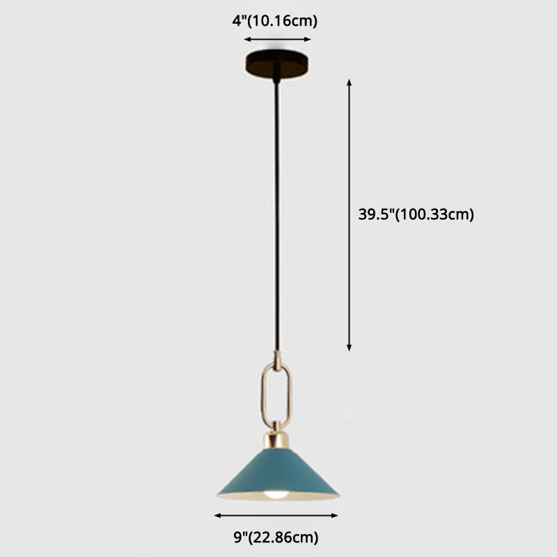 Modern Macarons Umbrella Shade Pendant Light Metal Pendant Lighting with Metal Ring Clearhalo 'Ceiling Lights' 'Modern Pendants' 'Modern' 'Pendant Lights' 'Pendants' Lighting' 2579599