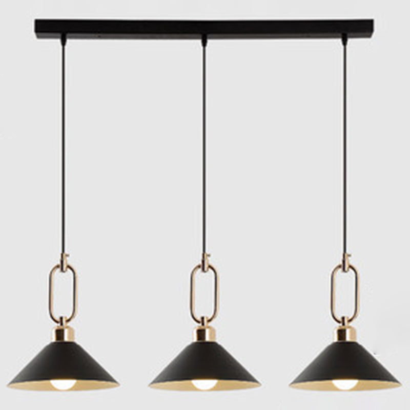 Modern Macarons Umbrella Shade Pendant Light Metal Pendant Lighting with Metal Ring Black Linear Clearhalo 'Ceiling Lights' 'Modern Pendants' 'Modern' 'Pendant Lights' 'Pendants' Lighting' 2579601