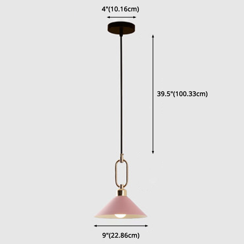 Modern Macarons Umbrella Shade Pendant Light Metal Pendant Lighting with Metal Ring Clearhalo 'Ceiling Lights' 'Modern Pendants' 'Modern' 'Pendant Lights' 'Pendants' Lighting' 2579609