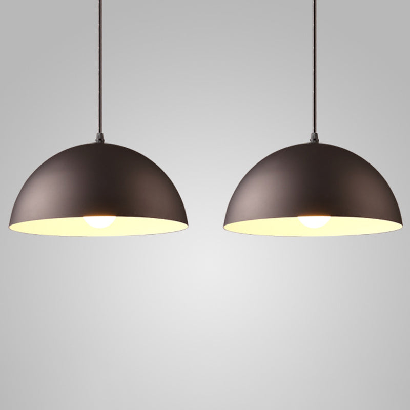 Metal Ribbed Dome Hanging Light 1-Light Nordic Minimalist Style Hanging Lamp for Restaurant Clearhalo 'Ceiling Lights' 'Modern Pendants' 'Modern' 'Pendant Lights' 'Pendants' Lighting' 2579687