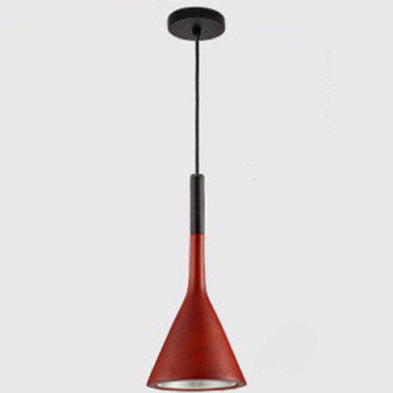 Resin Tapered Hanging Light Nordic Modern Style 1 Light Restaurant Ceiling Pendant Lamp Red Clearhalo 'Ceiling Lights' 'Modern Pendants' 'Modern' 'Pendant Lights' 'Pendants' Lighting' 2579854