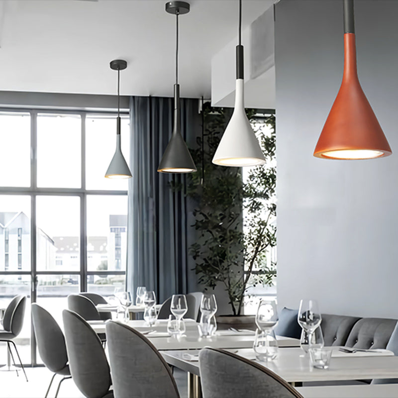 Resin Tapered Hanging Light Nordic Modern Style 1 Light Restaurant Ceiling Pendant Lamp Clearhalo 'Ceiling Lights' 'Modern Pendants' 'Modern' 'Pendant Lights' 'Pendants' Lighting' 2579855