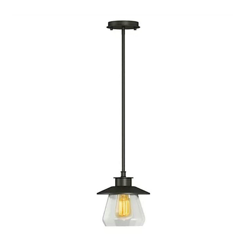 Cone Clear Glass Pendant Ceiling Light Modernism 1 Head Black Hanging Lamp Fixture Clearhalo 'Ceiling Lights' 'Glass shade' 'Glass' 'Modern Pendants' 'Modern' 'Pendant Lights' 'Pendants' Lighting' 258069